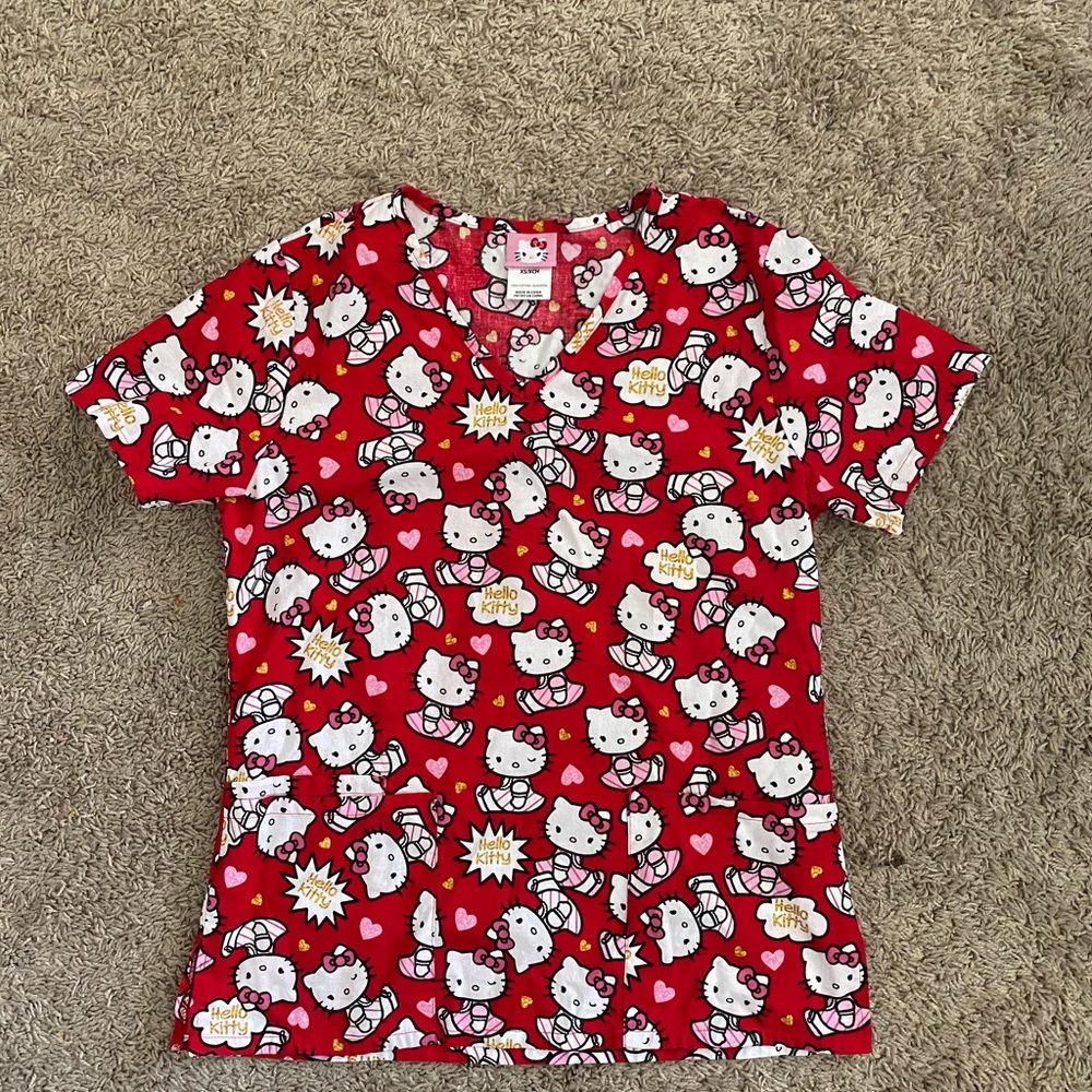 Hello kitty scrub top